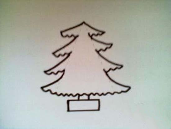 简单的圣诞树简笔画