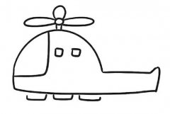 简单的直升机简笔画图片