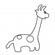 幼儿园长颈鹿简笔画
