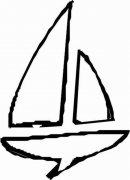 简单的幼儿园帆船简笔画