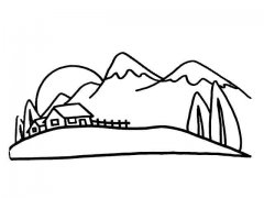 山下的房子简笔画