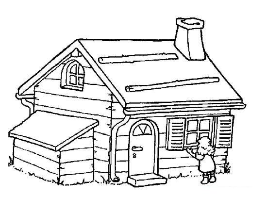 漫画中的房子简笔画