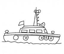 小型打渔船简笔画图片