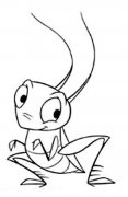 可爱卡通小蚂蚱简笔画图片