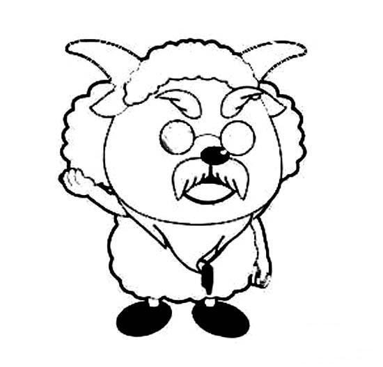 儿童卡通人物简笔画图片：慢羊羊
