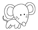 十二生肖之老鼠的简笔画图片