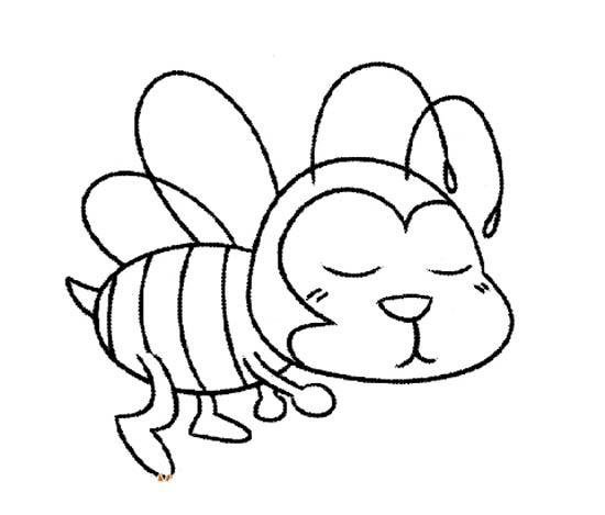 睡觉的蜜蜂简笔画