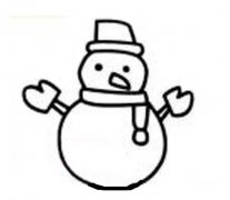 幼儿园画雪人的简笔画