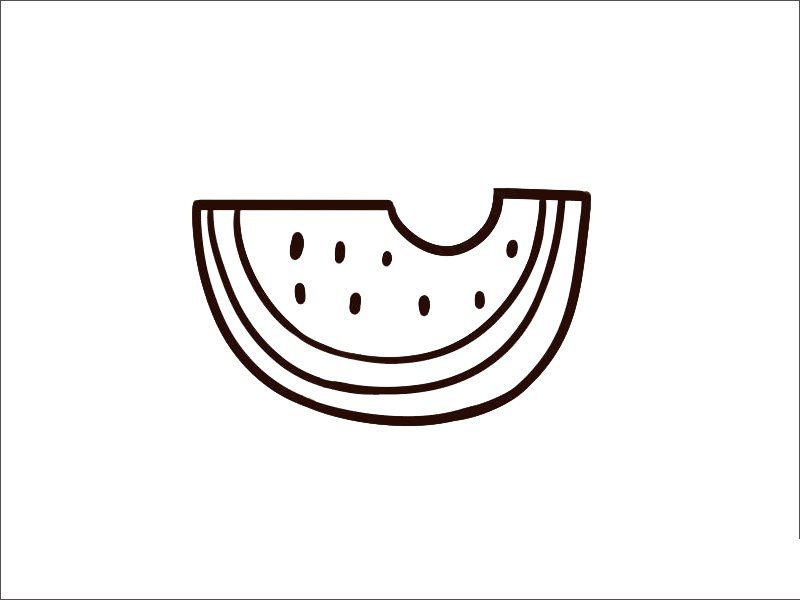 西瓜简笔画