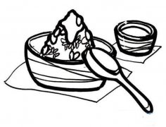 碗里的粽子简笔画图片