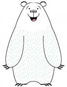 幼儿可爱卡通北极熊简笔画图片