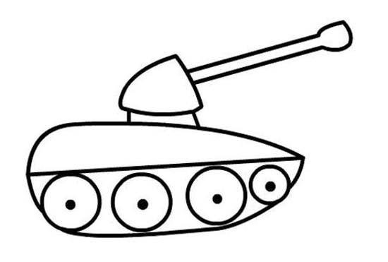 幼儿园简单的坦克简笔画图片大全