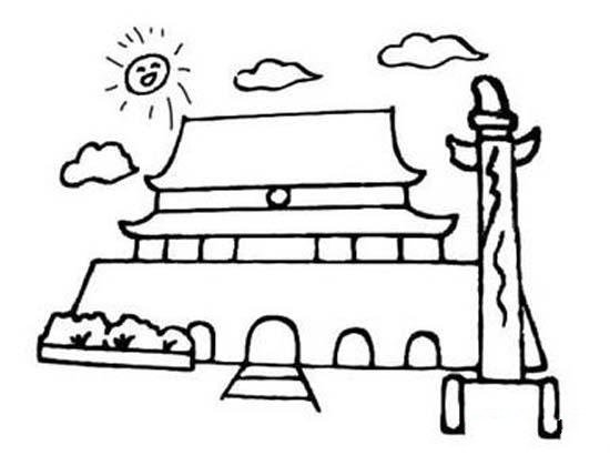北京天安门简笔画