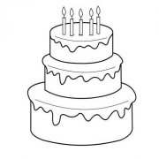 儿童简笔画：生日蛋糕