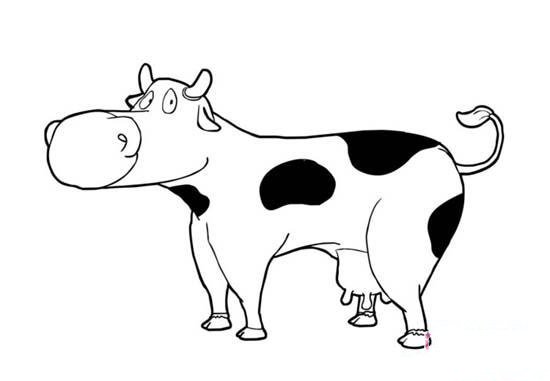 可爱的奶牛简笔画