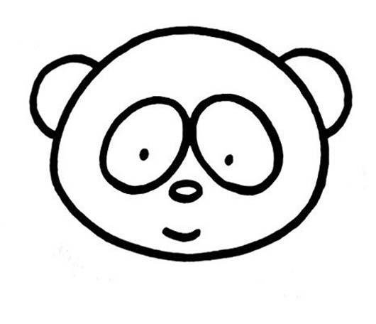 熊猫头像简笔画