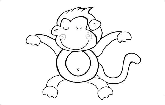 猴子简笔画