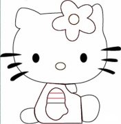小学生hello kitty卡通人物简笔画图片