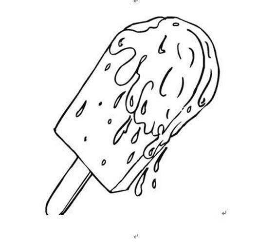 雪糕冰淇淋简笔画图片
