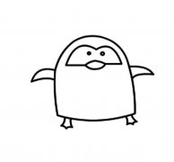 超萌可爱的小企鹅简笔画图片