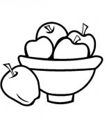 儿童苹果简笔画：一盘苹果