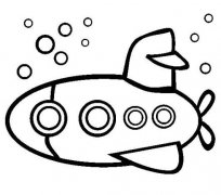 幼儿观光潜水艇简笔画图片