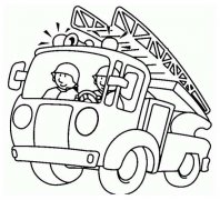 消防车驾驶员简笔画图片
