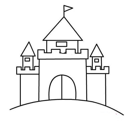 建筑简笔画：城堡