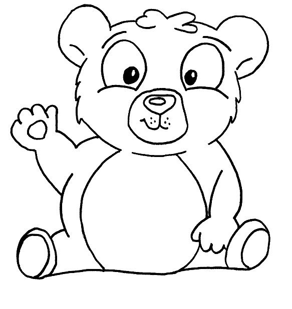 快乐的小熊简笔画