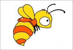 小蜜蜂简笔画图片