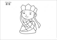 卡通唐僧简笔画