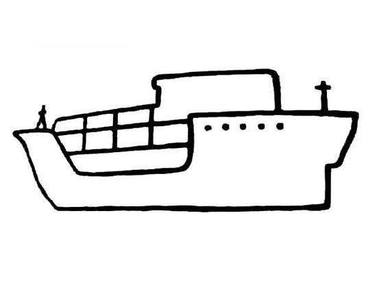 儿童大轮船简笔画