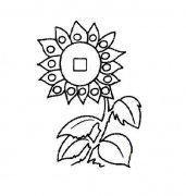 儿童向日葵简笔画图片
