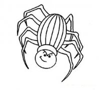 幼儿卡通蜘蛛简笔画图片