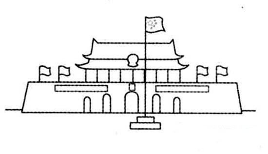 中国北京天安门广场简笔画图片大全