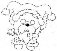 圣诞老人装扮的慢羊羊简笔画图片