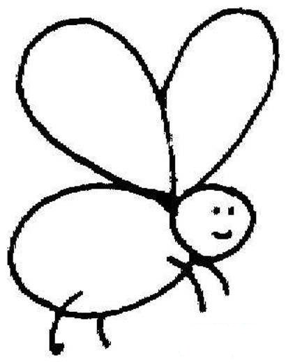 线描蜜蜂简笔画