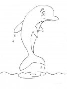 手绘海豚简笔画图片