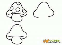 如何画蘑菇简笔画图片
