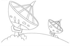 幼儿太空雷达简笔画图片