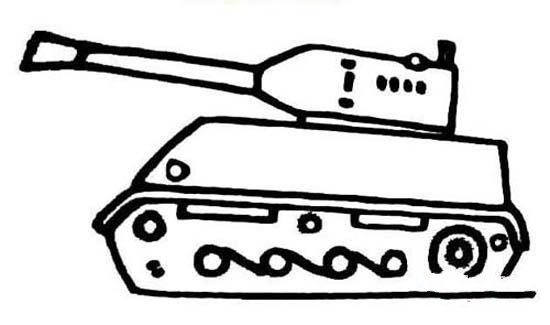 军事坦克简笔画图片