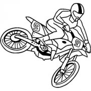 骑手骑越野摩托车简笔画图片