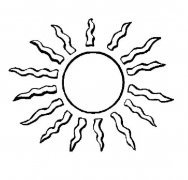 幼儿手绘太阳简笔画图片
