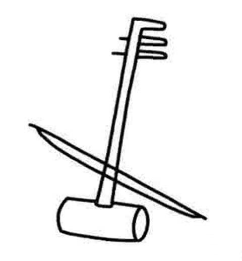 幼儿园大班简单的二胡简笔画图片