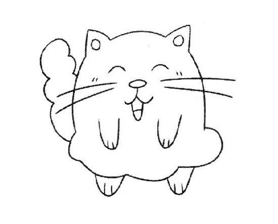 可爱的小肥猫简笔画图片