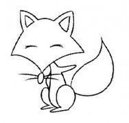 幼儿园动物简笔画：狐狸
