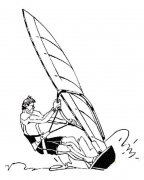 体育运动简笔画：帆船运动