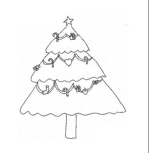 幼儿园圣诞树简笔画