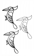 啄木鸟简笔画