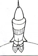 幼儿宇宙火箭简笔画图片